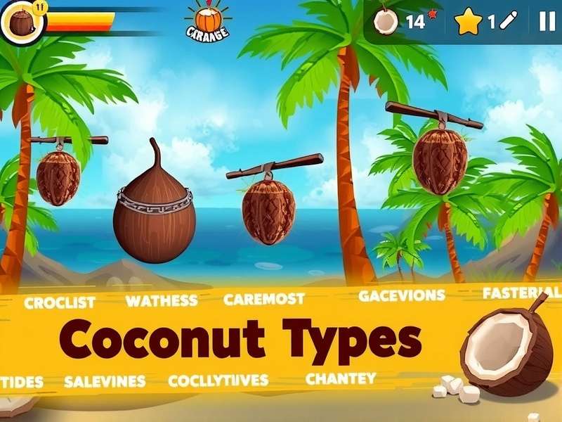 Different coconut types in Coconut Carnage